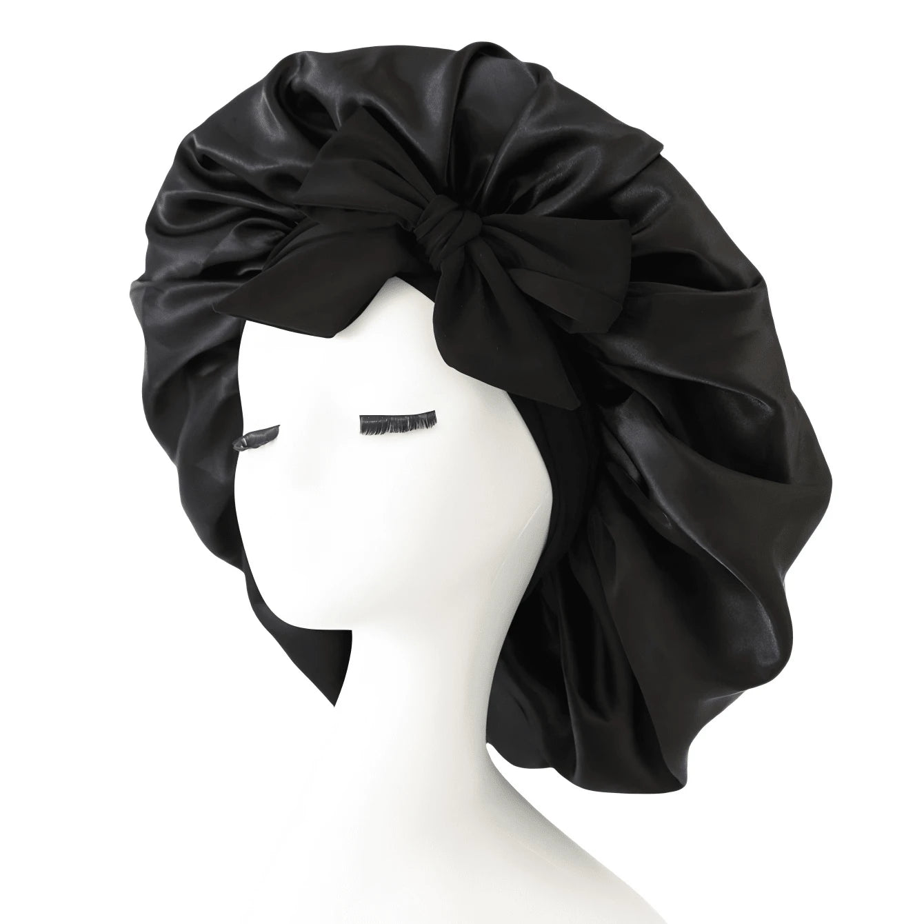 Luxury Satin Sleep Cap With Adjustable Bow Tie - Lightweight Hair Care Cap For Curly/Braided/Natural Hair, Available In Multiple Colors, Essential For Nighttime Hair Care, Soft And Close Fit For Hair, Premium Bathroom Accessories, Barber Salon Hair Pr