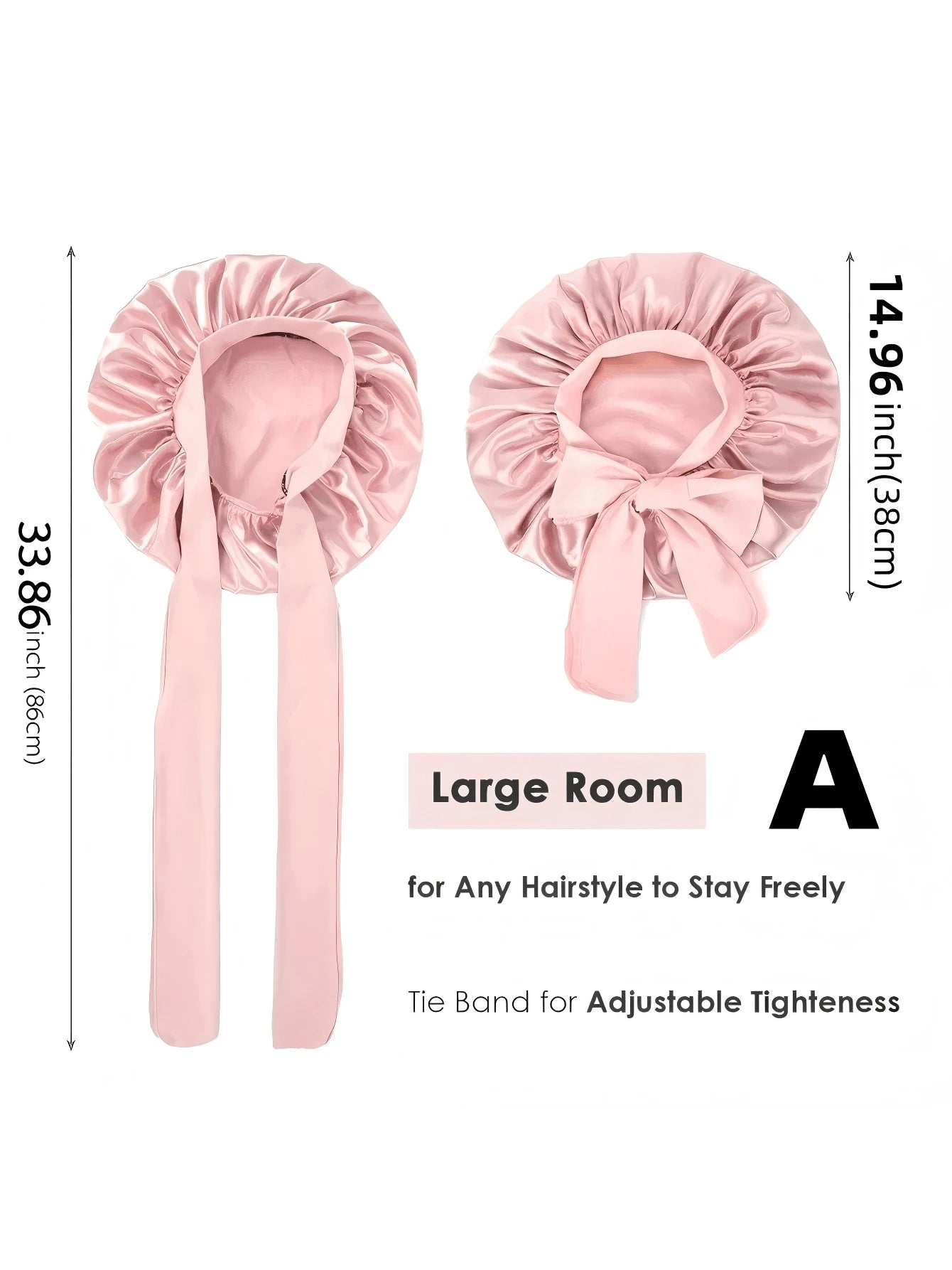 Luxury Satin Sleep Cap With Adjustable Bow Tie - Lightweight Hair Care Cap For Curly/Braided/Natural Hair, Available In Multiple Colors, Essential For Nighttime Hair Care, Soft And Close Fit For Hair, Premium Bathroom Accessories, Barber Salon Hair Pr